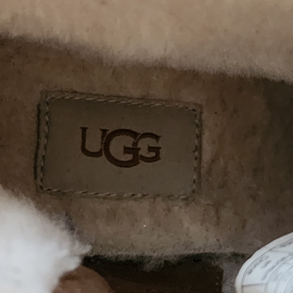 UGG Australia Womens FLUFF PUNK Shearling BOOT in Chestnut Brown size 7.Like New - Picture 6 of 9